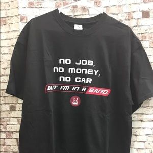 Rock & Roll Band Saying Music Black T-Shirt sz XL